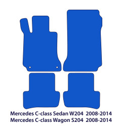 Dywaniki welurowe linia Exclusive do Mercedes C-Class 2007-2014 - W204 & S204 - Beżowe