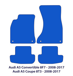 Dywaniki welurowe linia Exclusive do Audi A5 / S5 / RS5 - 2007-2016 - 8F7, 8T3 - Czarne
