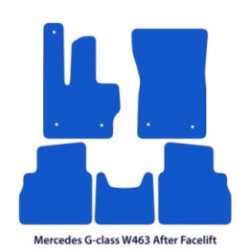 Dywaniki welurowe do Mercedes G-Class 2018-2025 - W463 Po liftingu - Czarne
