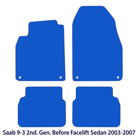 Dywaniki welurowe linia Exclusive do Saab 9-3 - 2003-2007 - Sedan & Kombi - Czarne