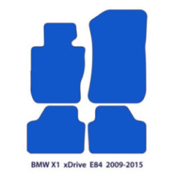 Dywaniki welurowe do BMW X1  2009-2015 - xDrive E84 - Czarne