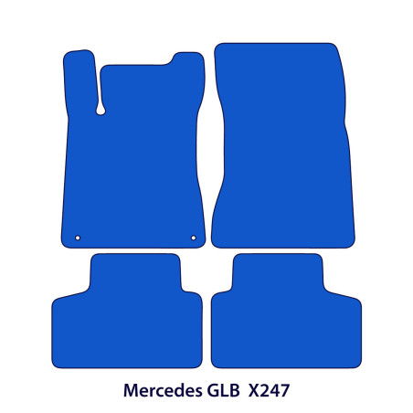 Dywaniki welurowe linia Exclusive do Mercedes GLB 2019-2026 - X247 - Czarne