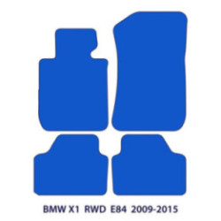 Dywaniki welurowe do BMW X1 2009-2015 - RWD E84 - Czarne