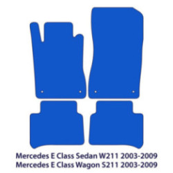 Dywaniki welurowe do Mercedes E-Class 2002-2009 - W211 & S211 - Czarne