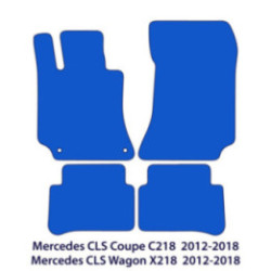Dywaniki welurowe do Mercedes CLS 2011-2017 - C218 & X218 - Czarne