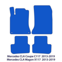 Dywaniki welurowe do Mercedes CLA 2013-2019 - C117 & X117 - Czarne