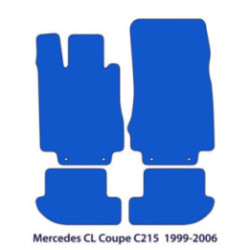 Dywaniki welurowe do Mercedes CL 1999-2006 - Coupe C215 - Czarne