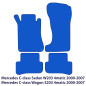 Dywaniki welurowe linia Exclusive do Mercedes C-Class 2000-2007 - 4matic W203 & S203 - Czarne