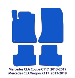 Dywaniki welurowe linia Exclusive do Mercedes CLA 2013-2019 - C117 & X117 - Czarne