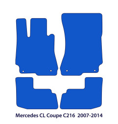Dywaniki welurowe linia Exclusive do Mercedes CL 2007-2014 - Coupe C216 - Czarne