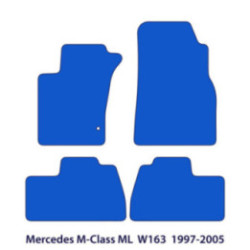 Dywaniki welurowe do Mercedes M-Class ML 1998-2005 - W163 - Czarne