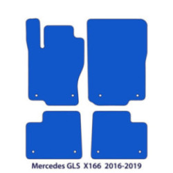 Dywaniki welurowe do Mercedes GLS 2015-2019 - X166 - Czarne