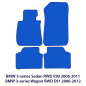 Dywaniki welurowe linia Exclusive do BMW Serii 3 Sedan 2004-2011 & Wagon 2006-2012 RWD E90, E91 - M Przeszycie