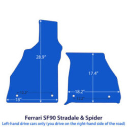 Dywaniki welurowe do Ferrari SF90 Stradale & Spider - Czarne