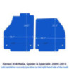 Dywaniki welurowe linia Exclusive do Ferrari 458 Italia, Spider & Speciale 2009-2015 - Czarne
