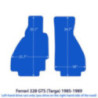 Dywaniki welurowe linia Exclusive do Ferrari 328 GTS - Gran Turismo Spider 1985-1989 - Targa - Czarne
