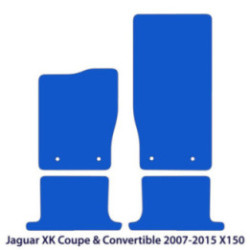 Dywaniki welurowe do Jaguar XK 2007-2015 - 2 oczka - Czarne