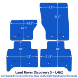 Dywaniki welurowe do Land Rover Discovery - L462 - Czarne