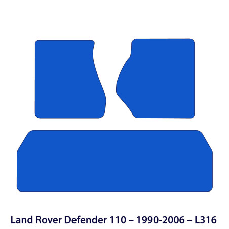 Dywaniki welurowe linia Exclusive do Land Rover Defender 110 - 1990-2006 - L316 - Czarne