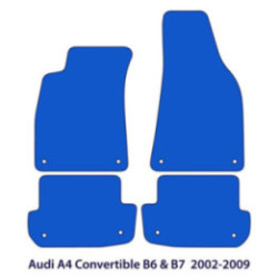 Dywaniki welurowe do Audi A4 & S4 Kabriolet 2002-2009 - B6 & B7 - Czarne