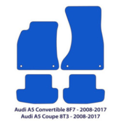 Dywaniki welurowe do Audi A5 / S5 / RS5 2007-2017 - 8F7, 8T3 - Czarne Exclusive