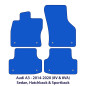 Dywaniki welurowe linia Exclusive do Audi A3 & S3 - 2012-2020 - e-tron, 8V, 8VA - Czarne