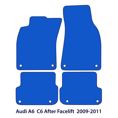 Dywaniki welurowe linia Exclusive do Audi A6 & S6 - 2004-2011 - C6 - Czarne Exclusive