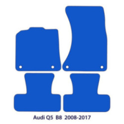 Dywaniki welurowe do Audi Q5 2008-2017 - 8R - Czerwone przeszycia