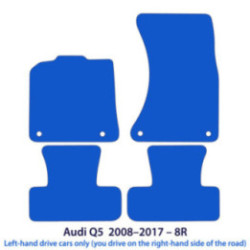 Dywaniki welurowe do Audi Q5 2008-2017 - 8R - Czarne Exclusive