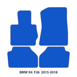 Dywaniki welurowe do BMW X4 2013-2018 - F26 - Czarne