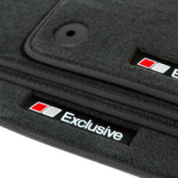 Dywaniki welurowe do Audi A6/S6 A7/S7 2018-2025 | RS6 RS7 2019-2026 - C8 - Czarne Exclusive