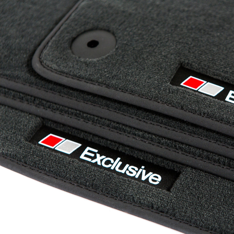 Dywaniki welurowe do Audi A6/S6 A7/S7 2018-2025 | RS6 RS7 2019-2026 - C8 - Czarne Exclusive