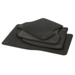 Dywaniki welurowe do Audi A6 & S6 2004-2011 - C6 - Czerwone przeszycia