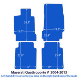 Dywaniki welurowe do Maserati Quattroporte V 2004-2013 - Czarne