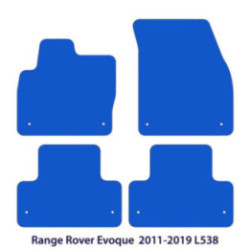 Dywaniki welurowe do Range Rover Evoque 2011-2019 - L538 - Czarne