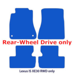 Dywaniki welurowe do Lexus IS Sedan 2013-2025 - RWD XE30 - Czarne