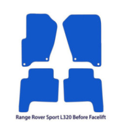 Dywaniki welurowe do Range Rover Sport 2005-2010 - L320 Przed liftingiem - Czarne