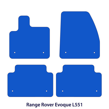 Dywaniki welurowe linia Exclusive do Range Rover Evoque II gen / L551 - 2018-2026 - Czarne