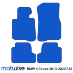 Dywaniki welurowe do BMW Serii 4 Coupe 2013-2020 - F32 - M Przeszycia