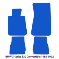 Dywaniki welurowe BMW Serii 3 Cabrio 1987-1993 - E30 - Czarne