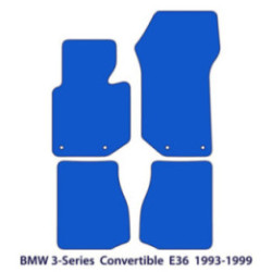 Dywaniki welurowe do BMW Serii 3 Cabrio 1990-1999 - E36 - Czarne