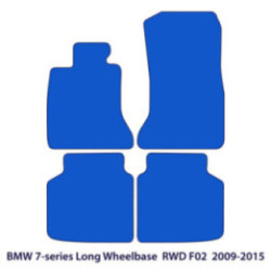 Dywaniki welurowe do BMW Serii 7 - 2008-2015 RWD - długi rozstaw osi F02 - M Przeszycia