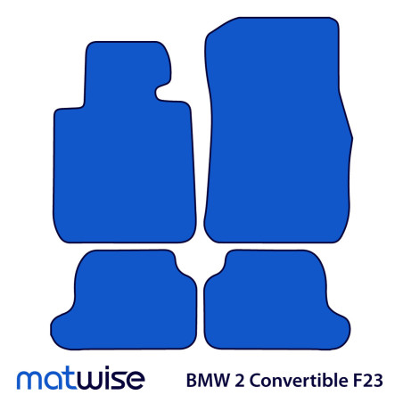 Dywaniki welurowe linia Exclusive do BMW Serii 2 Cabrio 2013-2021 - F23 - M Przeszycia