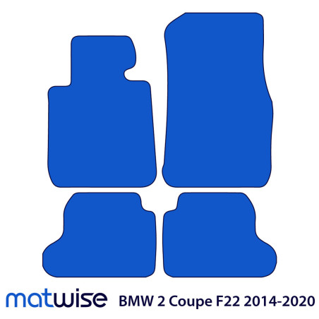 Dywaniki welurowe linia Exclusive do BMW Serii 2 Coupe 2013-2021 - F22, F87 - M Przeszycia