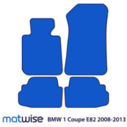 Dywaniki welurowe do BMW Serii 1 Coupe 2006-2013 - E82 - M Przeszycia