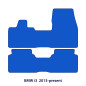 Dywaniki welurowe linia Exclusive do BMW i3 - 2013-2022 - Niebieskie Obszycie