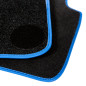 Dywaniki welurowe linia Exclusive do BMW i3 - 2013-2022 - Niebieskie Obszycie