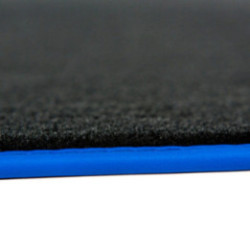 Dywaniki welurowe do BMW i3 - 2013-2022 - Niebieskie Obszycie