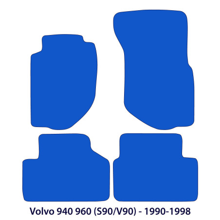 Dywaniki welurowe linia Exclusive do Volvo 940 960 (S90/V90) - 1990-1998 - Czarne