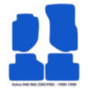 Dywaniki welurowe do Volvo 940 960 (S90/V90) - 1990-1998 - Czarne